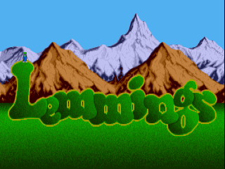 Lemmings title screen for Amiga